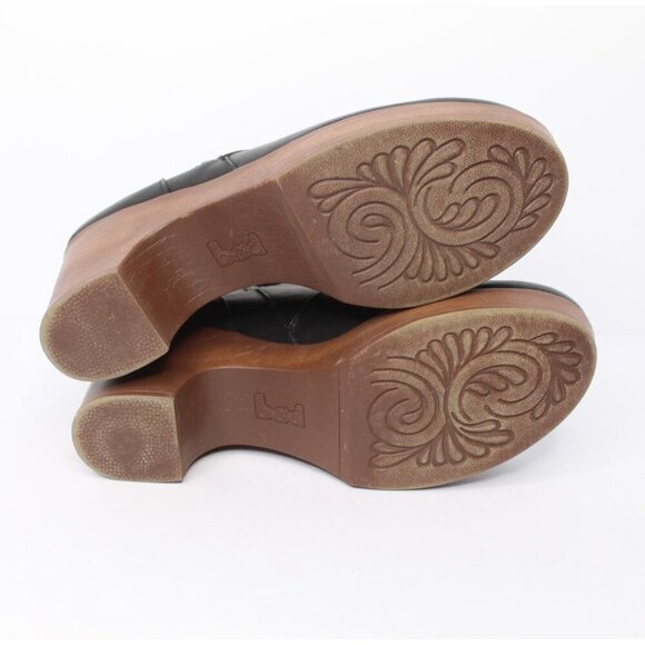 B.O.C. Chelsea Platform Ankle Women's 10 M Faux Black Leather Block Heel Zipper - Picture 8 of 12